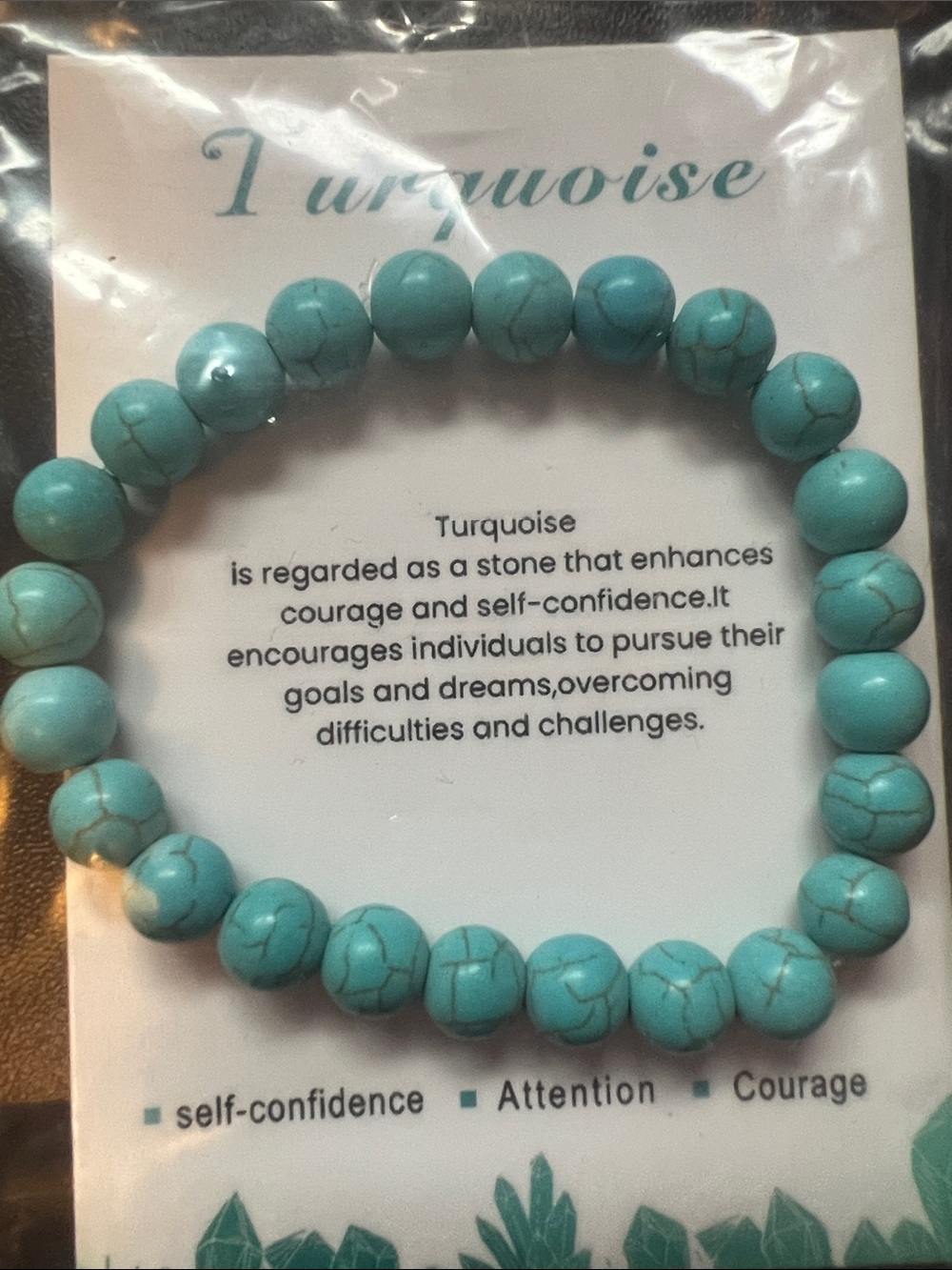 Turquoise Beaded Stretch Bracelet - Turquoise